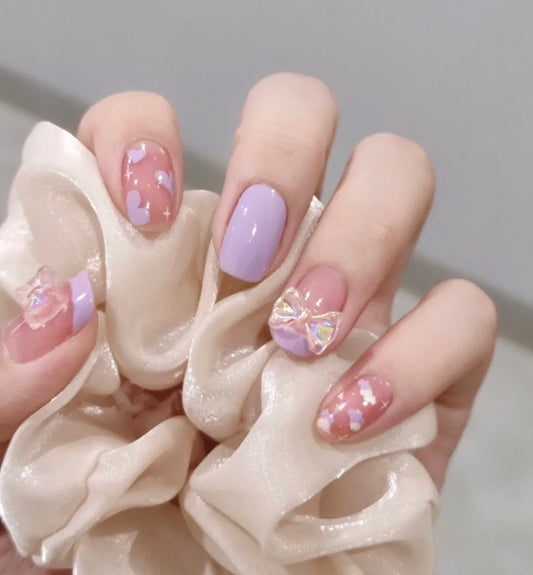 Nude Pink Gloss Finish Nails