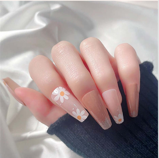 Blush Pink Almond Gloss Nails
