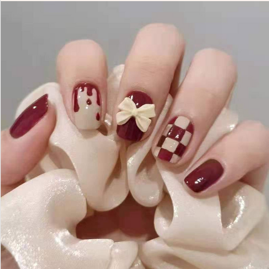 Ruby Red Glossy Nails