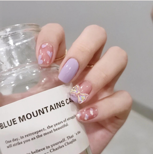 Nude Pink Gloss Finish Nails